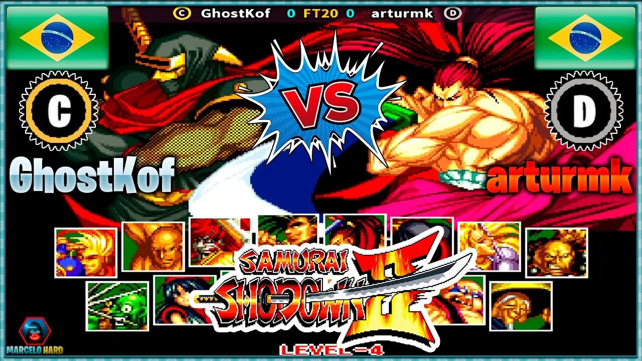 Samurai Shodown II (GhostKof Vs. arturmk) [Brazil Vs. Brazil]