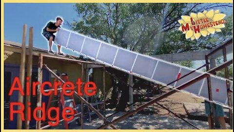 Building Foamcrete Ridge For Outdoor Patio Cover & Aircrete Rafters | Weekly Peek Ep311