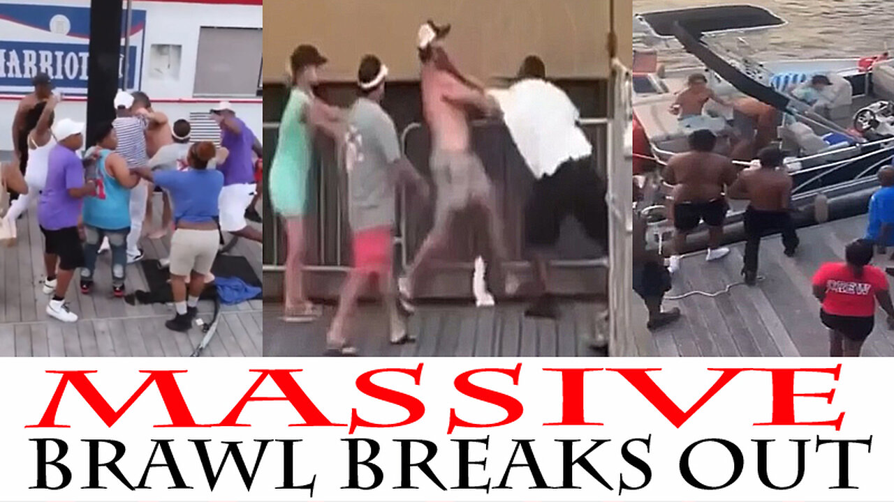 Massive Brawl Breaks Out, White Folks Jumps Black Man and Black Folks Come To The Rescue