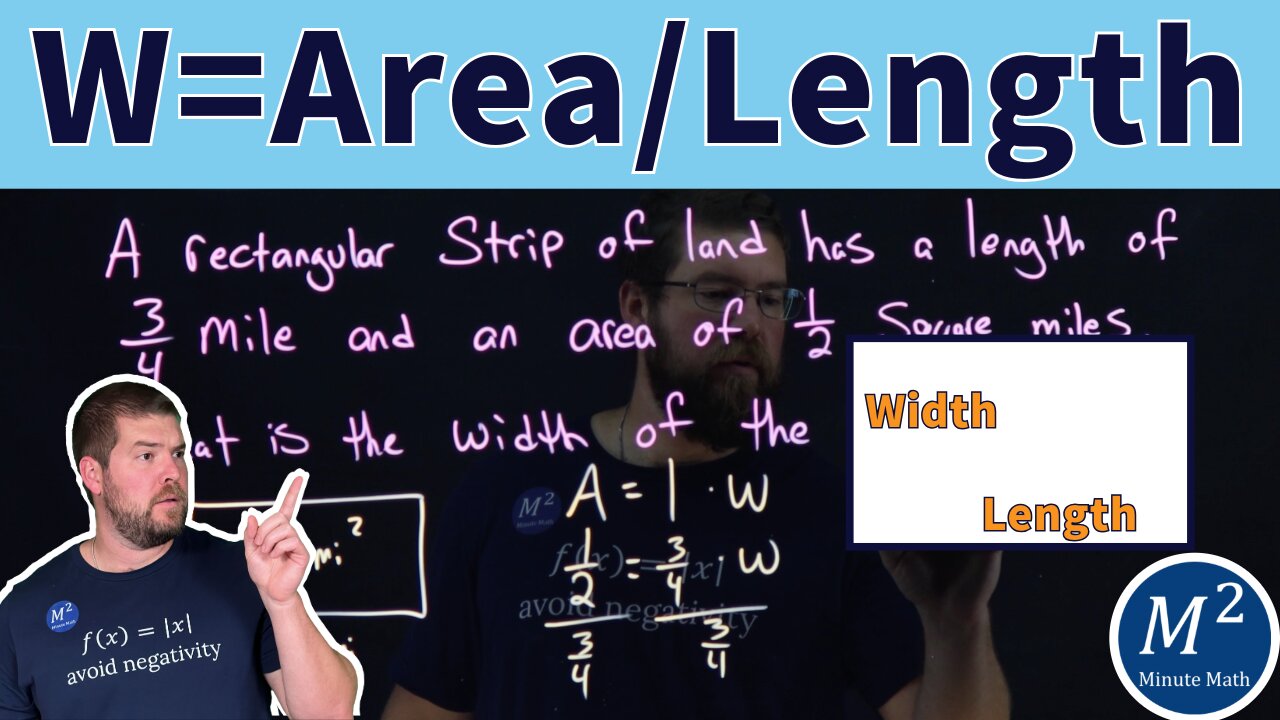 Finding the Width of a Rectangular Land Plot Using Fractions