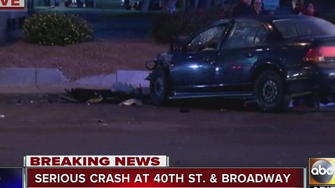 Morning crash in Phoenix at 40th Street and Broadway