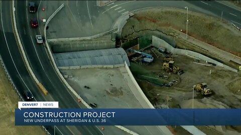 New underpass on Sheridan at US 36