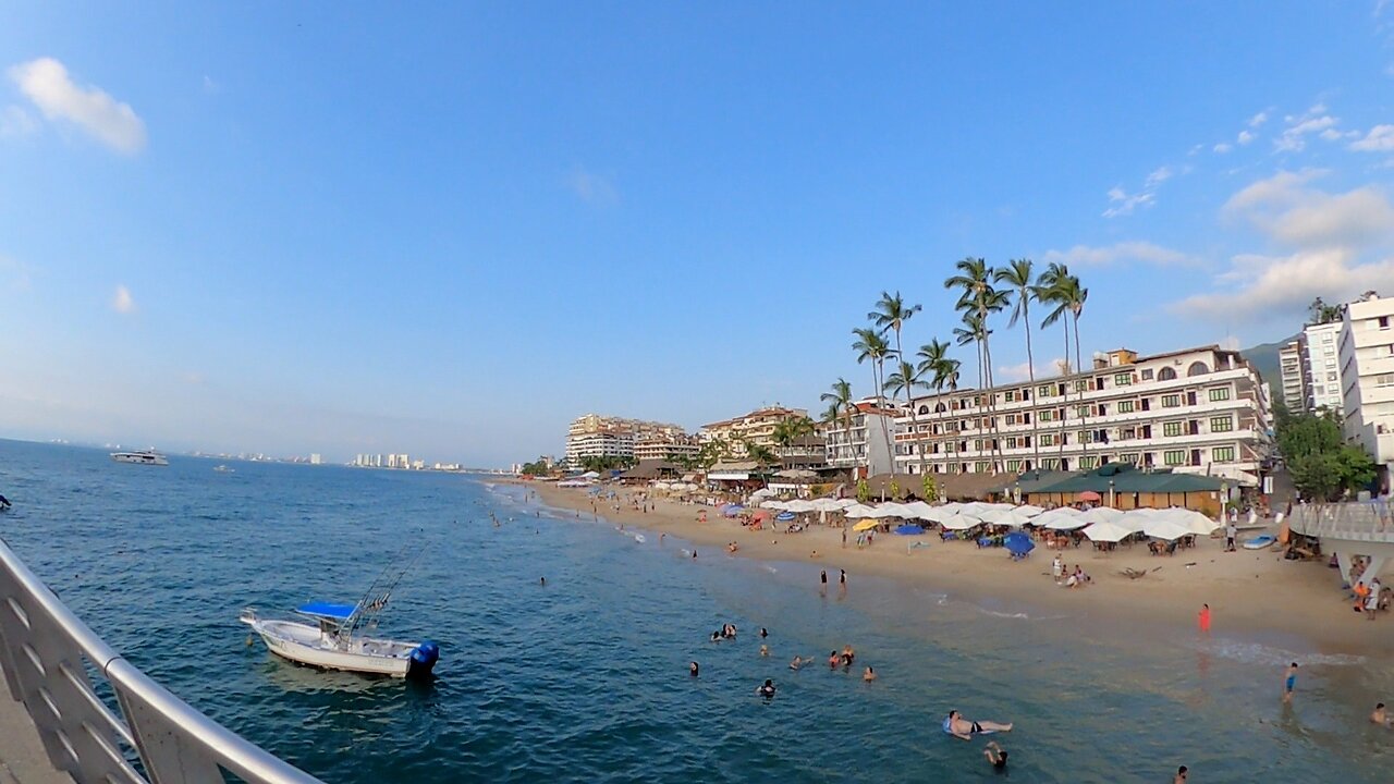 Los Muertos Beach & Pier in Puerto Vallarta...