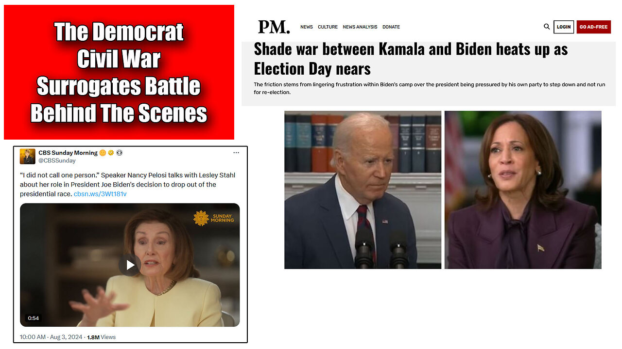 Democrat Civil War Raging Behind The Scenes Biden and Harris Camps Feud