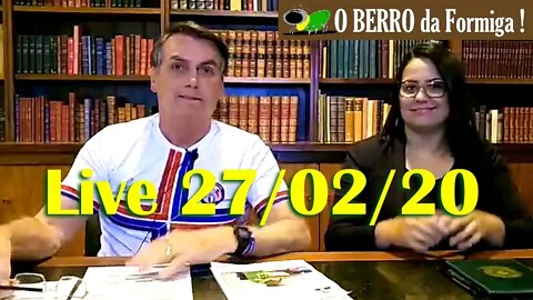 Ameaça à "democracia"? Em live Bolsonaro desmente as fake news da semana-27/02/2020