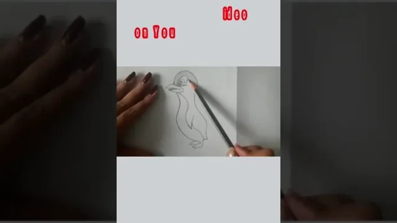Penguin Drawing Easy Step by Step Shorts-3 l Penguin Drawing Easy #shortsvideos #penguindrawing