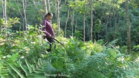 Build complete and warm survival shelter - bushwalk overnight in the wilderness)13