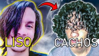 COMO MUDAR A CURVATURA DO CABELO | Cabelo Liso ao Cabelo Cacheado