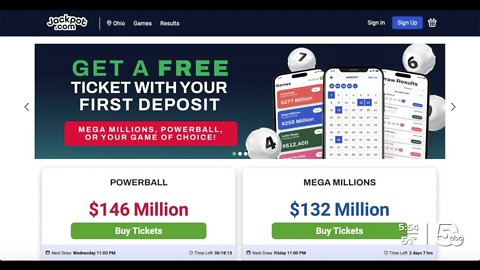 Online lottery option launches in Ohio as Jackpot.com goes live