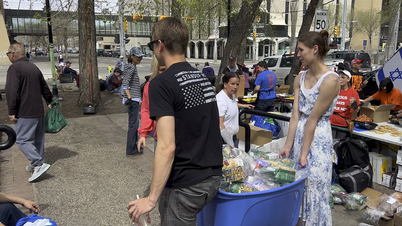 Mother’s Day on the streets. Street Church Calgary!