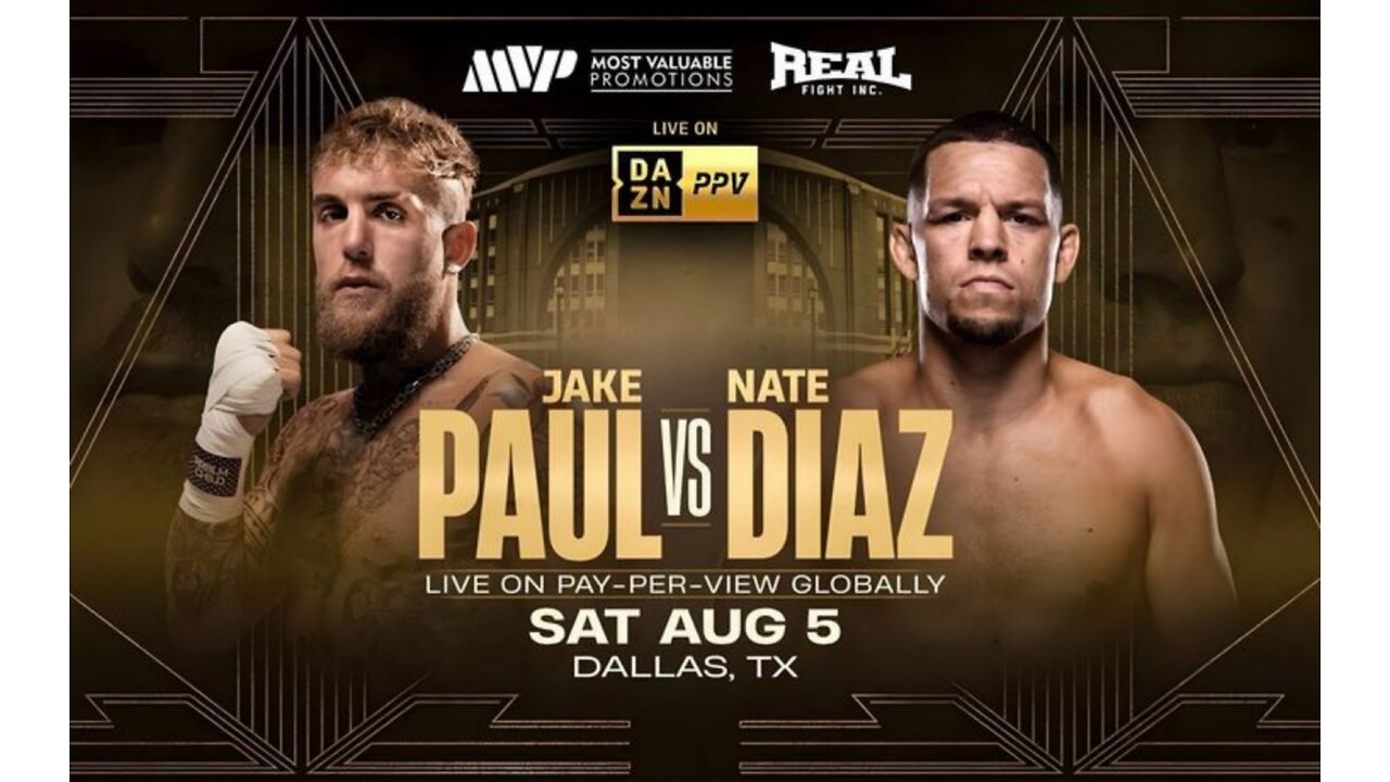 Jake Paul vs. Nate Diaz Full Fight Highlights | Does Nate elbows Jake ?