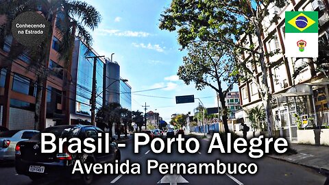 🚗 🌞 Dirigindo por Porto Alegre, avenida Pernambuco.