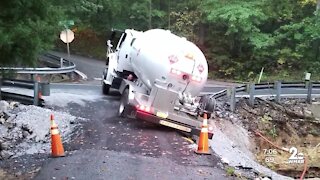 Close call on disputed bridge in Carroll County