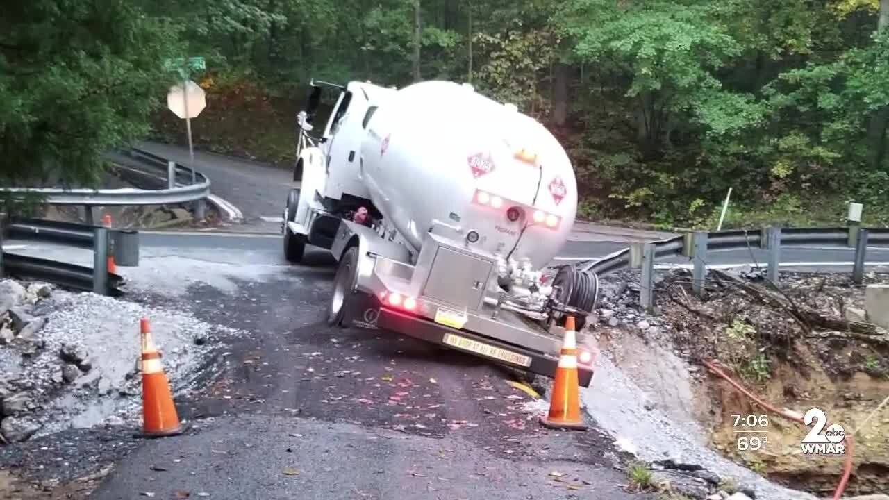 Close call on disputed bridge in Carroll County