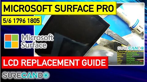 Microsoft Surface Pro 5_6 1796 LCD Glass Replacement 1796 Live Repair