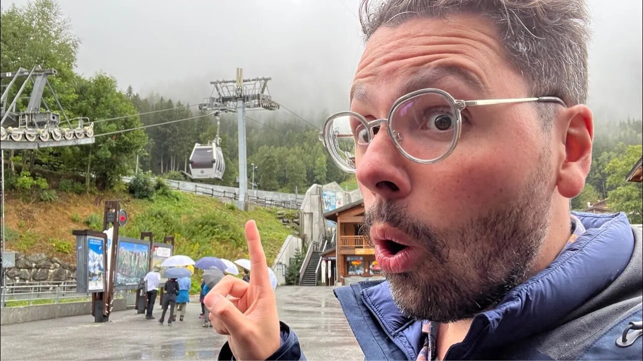 French Alps LIVE: Téléphérique du Brévent on a Rainy Day