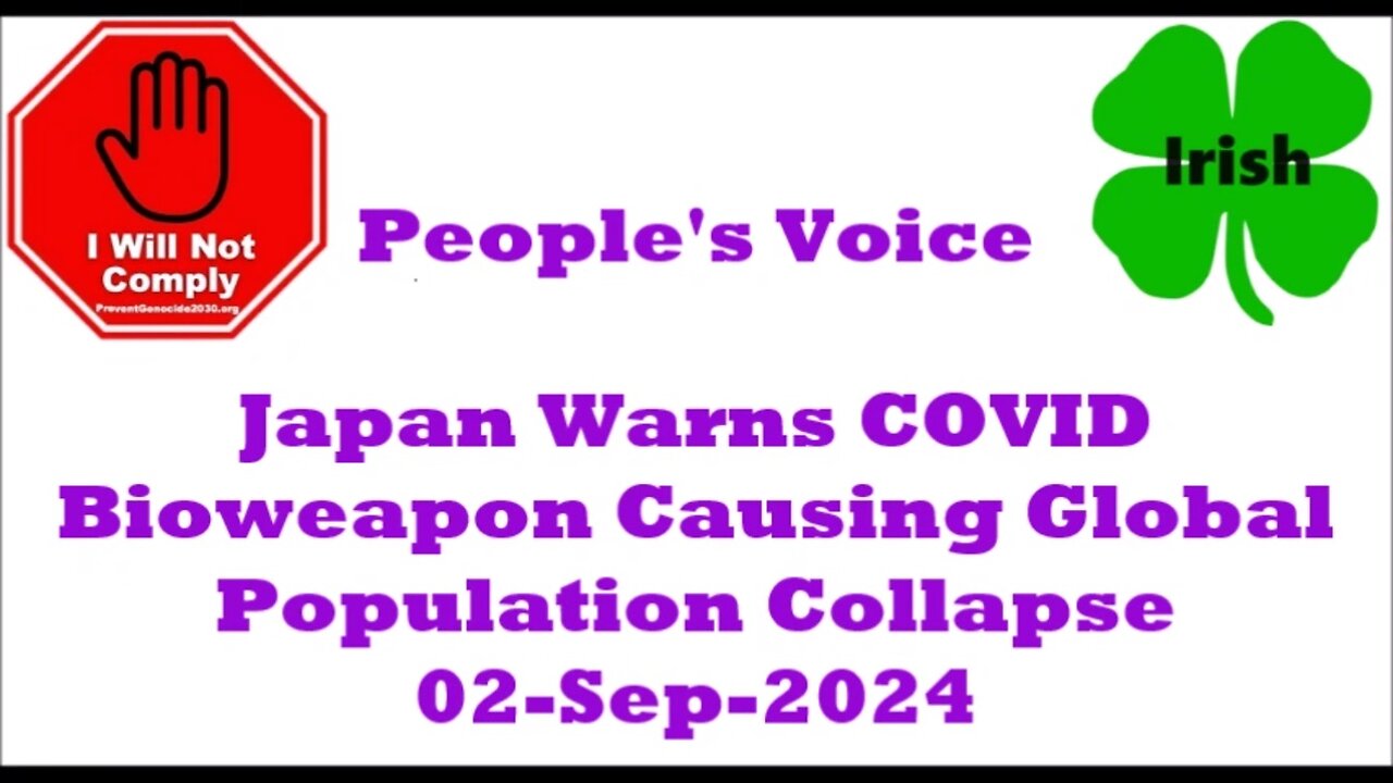 Japan Warns COVID Vaccines Causing Global Population Collapse 02-Sep-2024