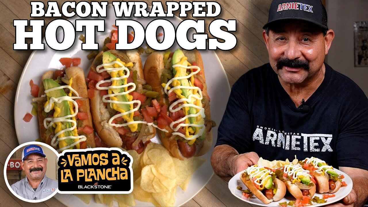 Bacon Wrapped Hot Dogs with Arnie Tex | Blackstone Griddles