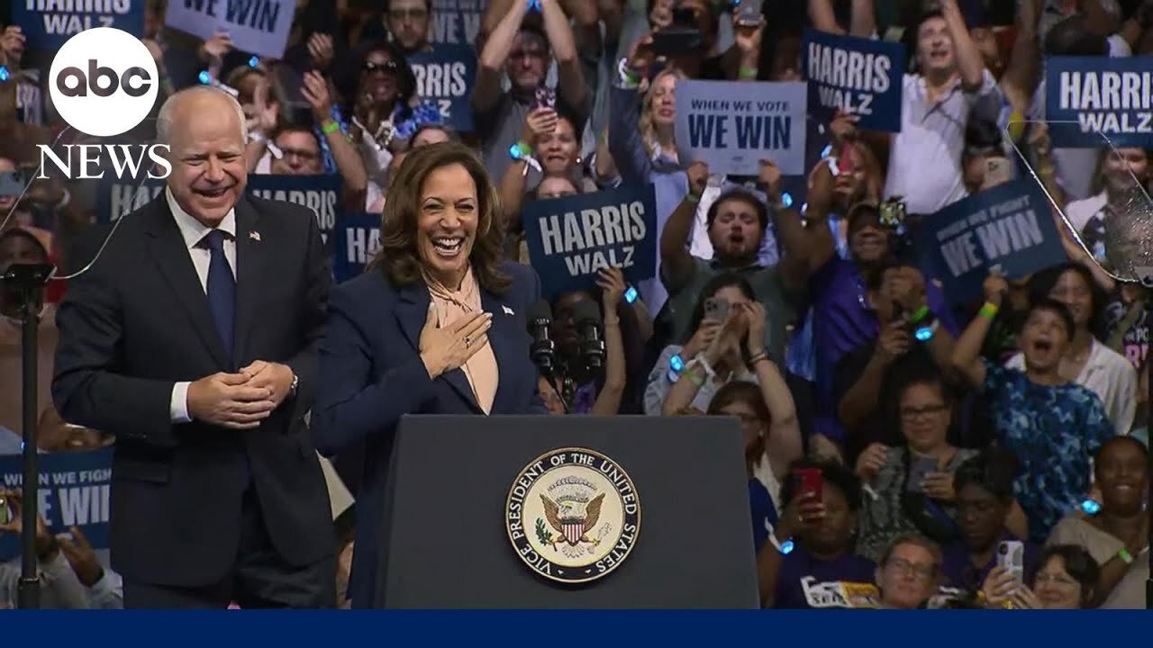 Kamala Harris and Tim Walz take the stage at 1st joint campaign rally | NE