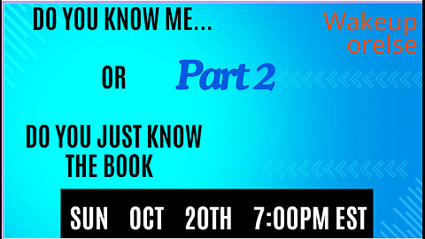 Do you know me... OR.... do you just know the book? PART 2