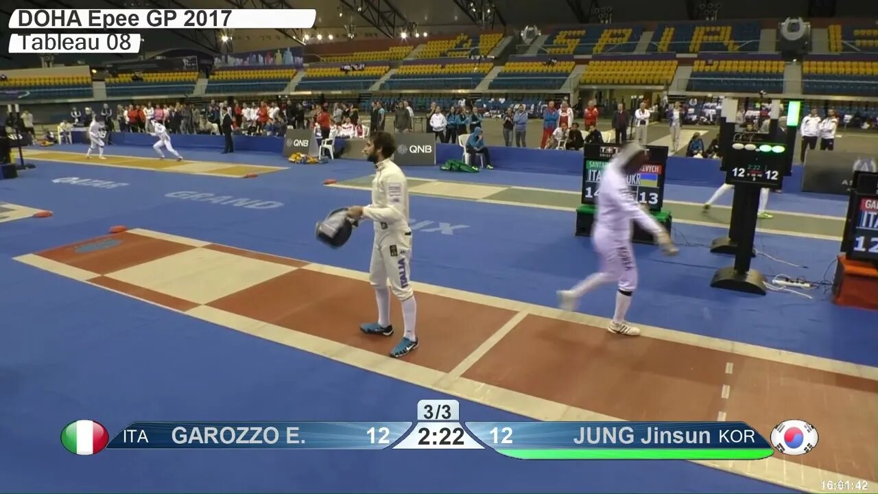 Epee Fencing - Wait for it! Sting under the forearm! | Garozzo E vs Jung J