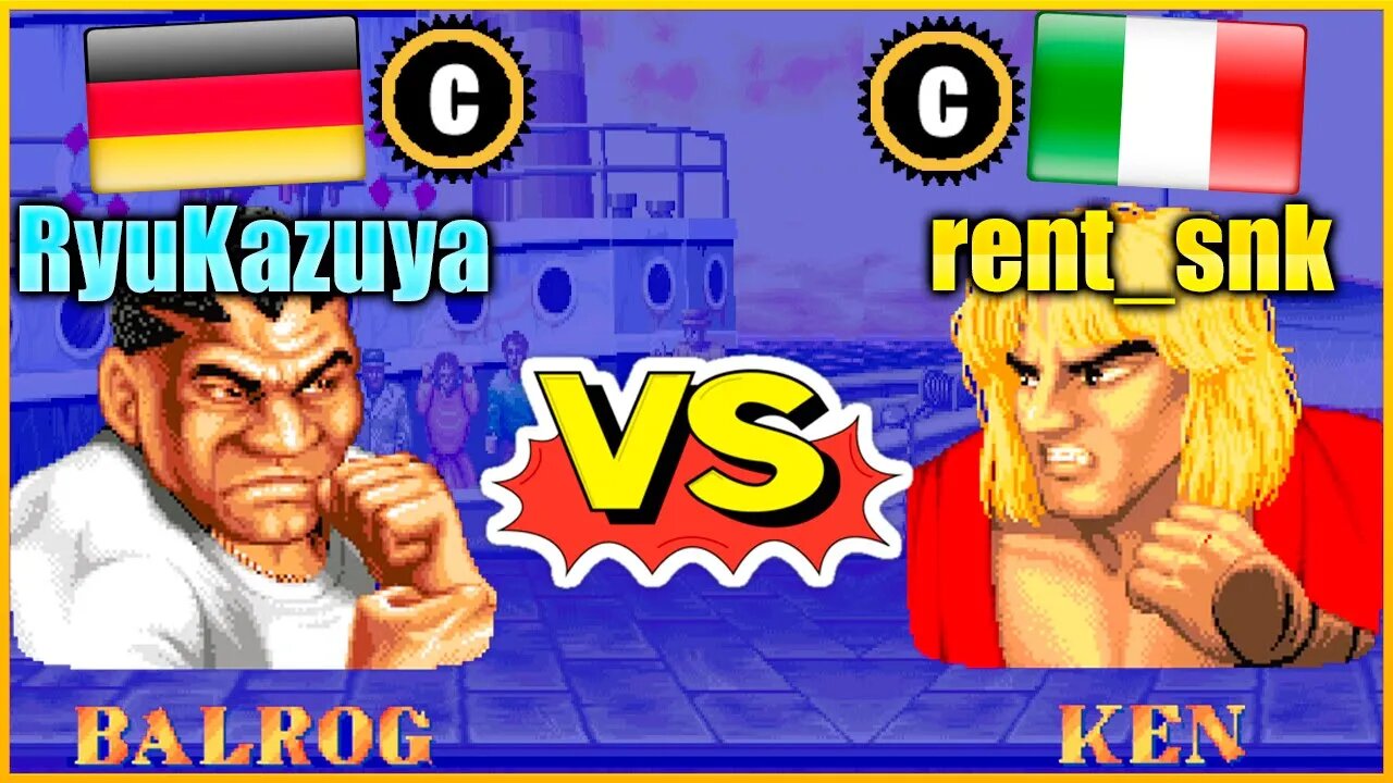 Street Fighter II': Champion Edition (RyuKazuya Vs. rent_snk) [Germany Vs. Italy]