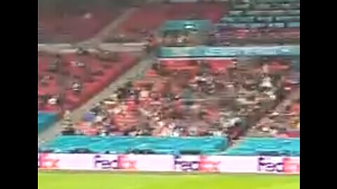 BBC shows barely filled side of a stadium whereas the other side was complettely packed