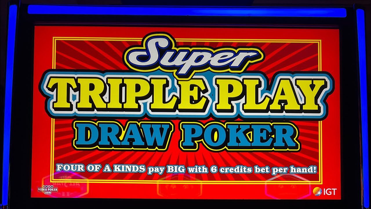 Super triple play video poker live streamed at El Cortez Las Vegas