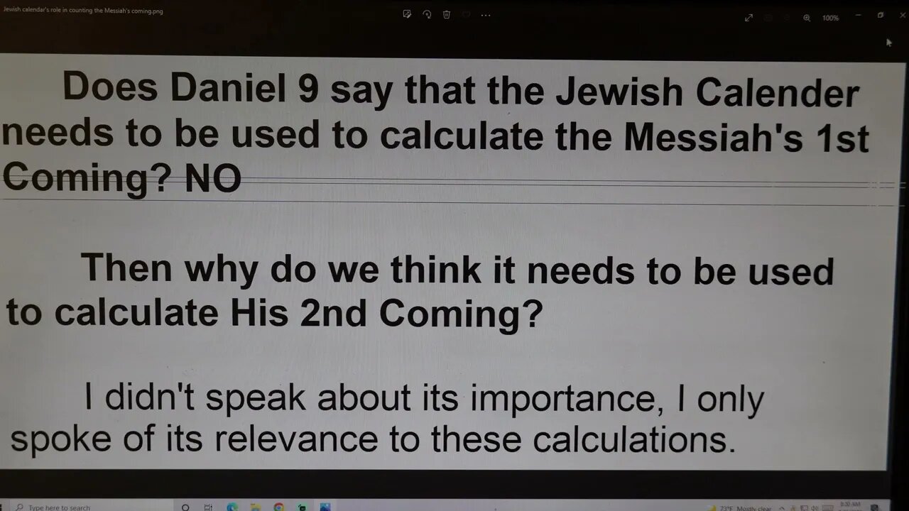 Jewish calendar's role is counting the Messiah's coming