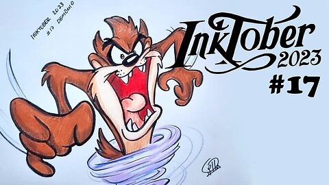 Como desenhar o Taz! Tazmania - Inktober 2023