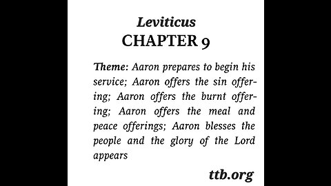 Leviticus Chapter 9 (Bible Study)
