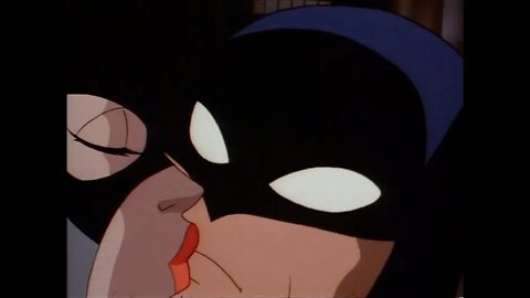 Catwoman kisses Batman mid swing | Batman The Animated Series