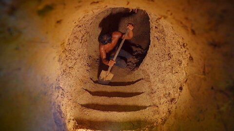 How to Build The Most Secret UnderEarth Tunnel in the Jungle, Man Living Off The Grid