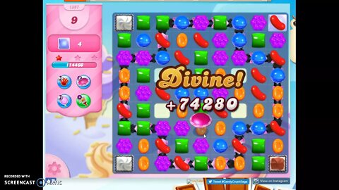 Candy Crush Level 1397 Audio Talkthrough, 1 Star 0 Boosters