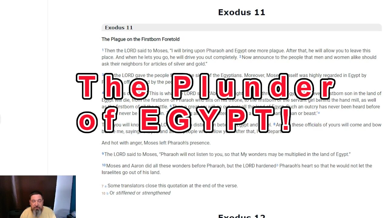 Driven From Egypt Exodus 11-13