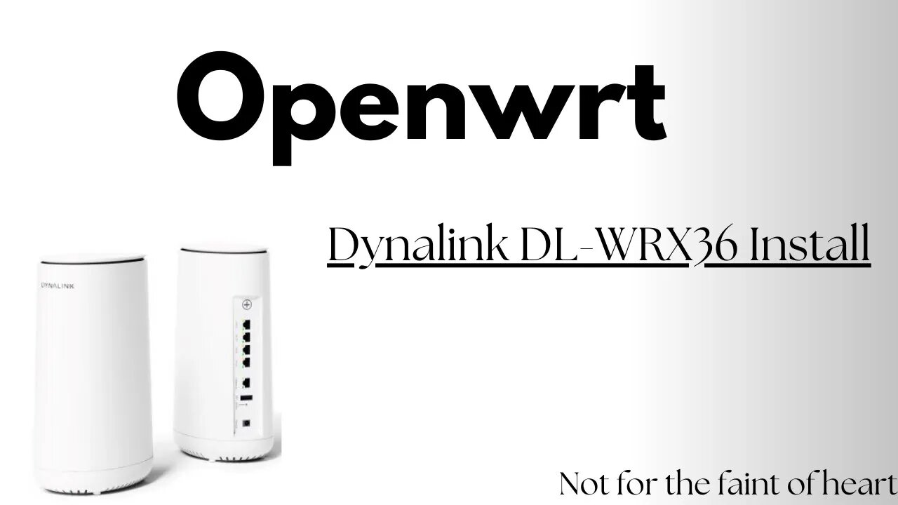 Installing Openwrt on Dynalink DL WRx36