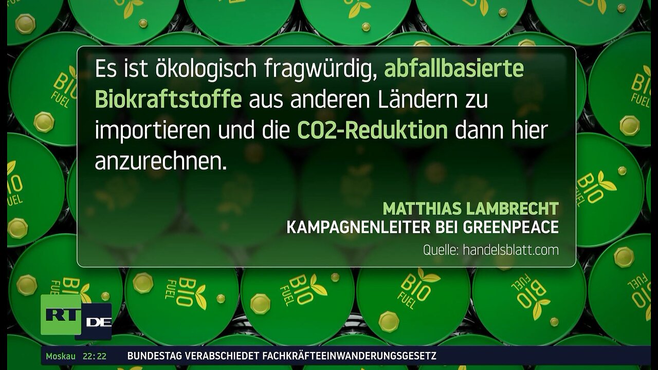 Vermehrte Biodiesel-Importe aus China: Fragwürdige Beschönigung der deutschen Klimabilanz