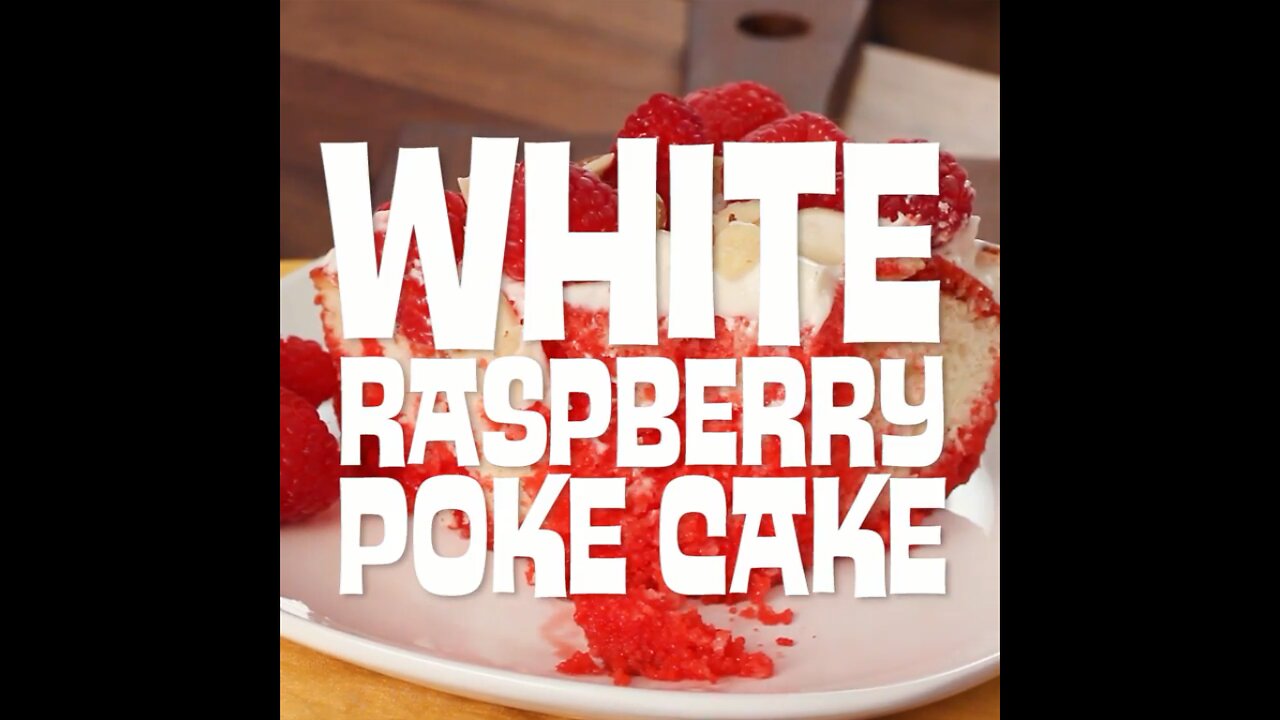 How to Make White Raspberry Poke Cake