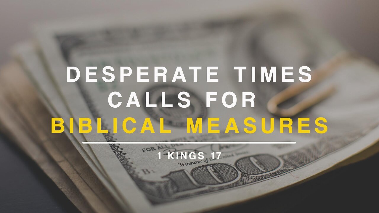 Desperate Times Calls For Biblical Measures - Pastor Bruce Mejia