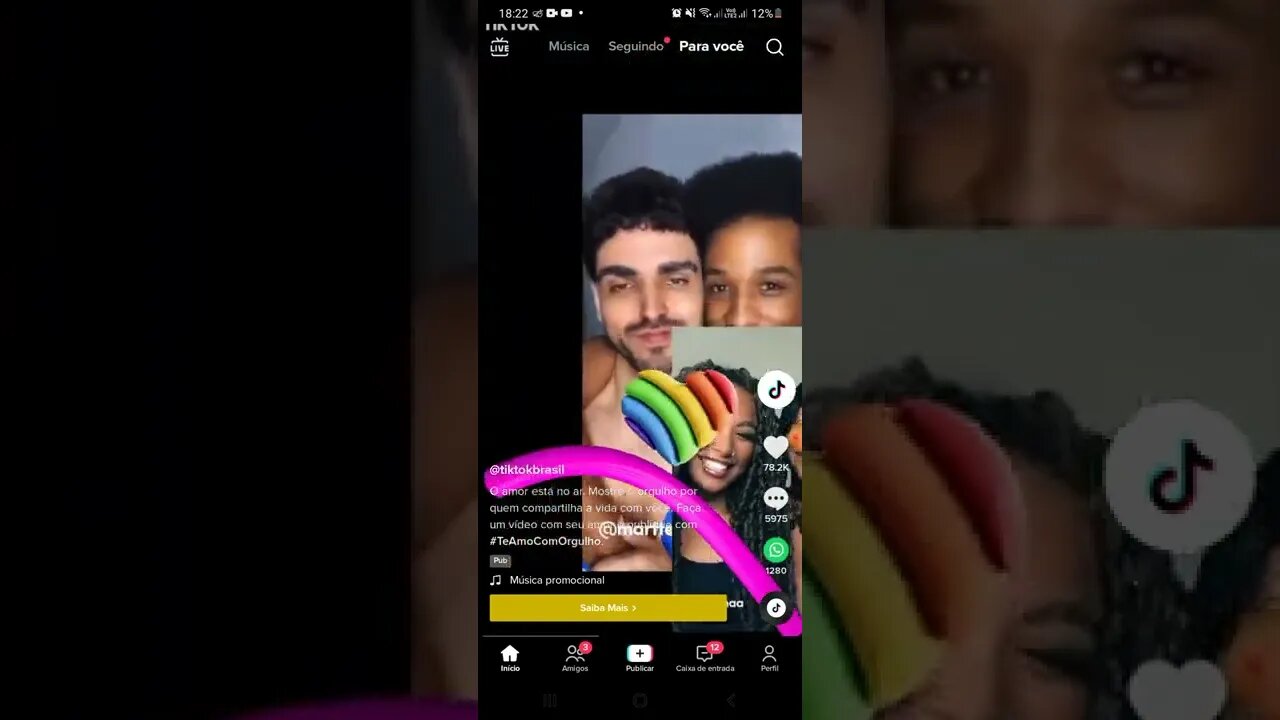 TikTok faz campanha do orgulho 🏳️‍🌈 #short