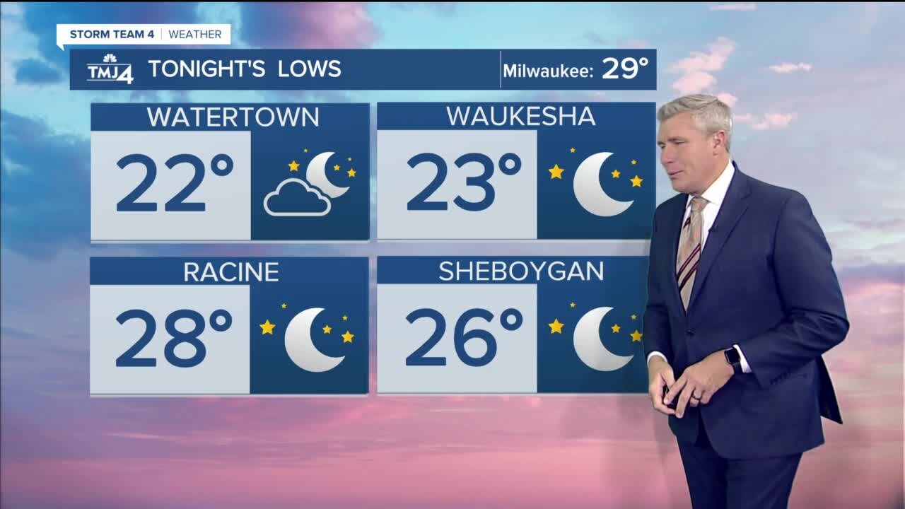 Temps plunge into the 20s Tuesday night