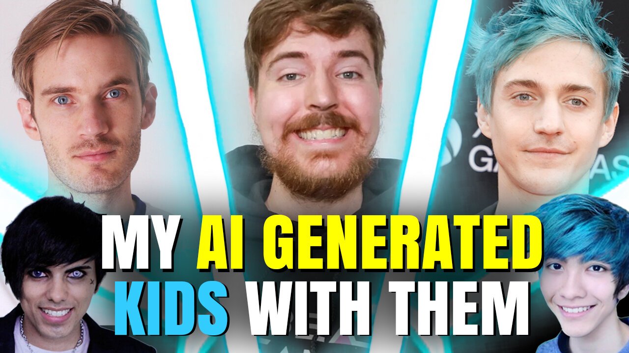 What would my kids look like? | My AI generated kids with MrBeast, Pewdiepie and Tyler Ninja