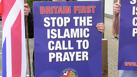 Britain First protests at Essex mosque that blasted out the call to prayer!