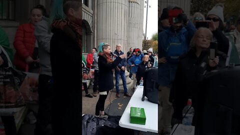 The girl with the blue hair - Stand Together Protest at GPO Dublin 24.10.20