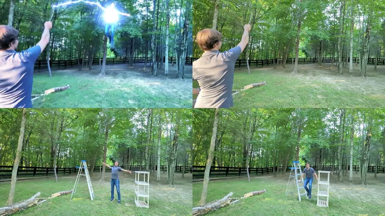 Wizard Training (Before and After VFX)