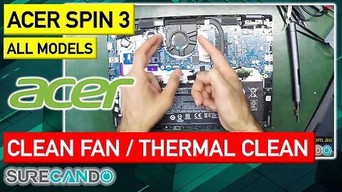 Acer Spin 3 Laptop Cleaning Fans Help Run Laptop cooler. Thermal paste cleanup.