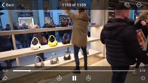 London: Tommy Robinson closing Balenciaga shop