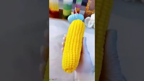 DIY Corn Candle 🌽 #shorts #tiktok #candle making #Shorts