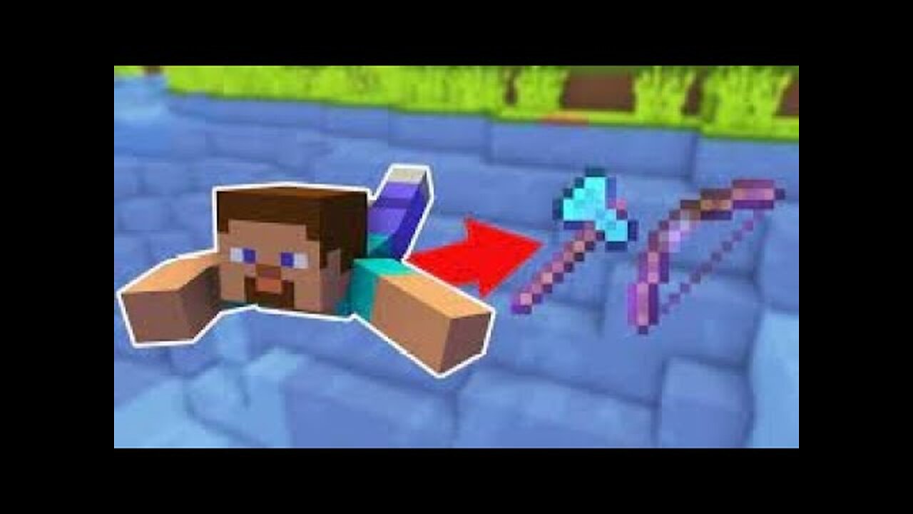 MINECRAFT BUT SWIMMING DROPS OP ITEMS