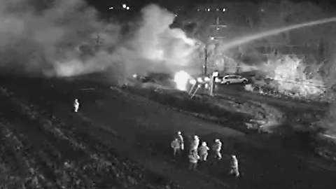 Fire crews working explosion in Grandview